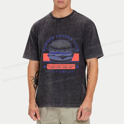 Tokyo-Tiger Burger Lovers Club Washed T-Shirt