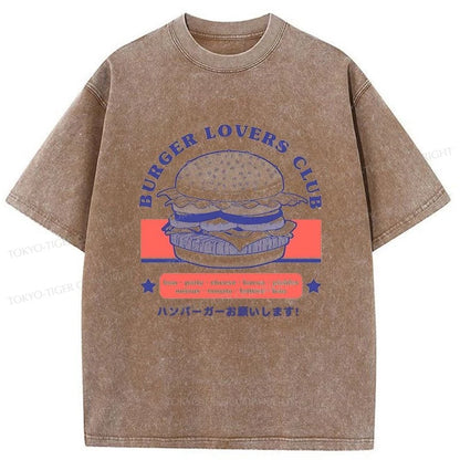 Tokyo-Tiger Burger Lovers Club Washed T-Shirt