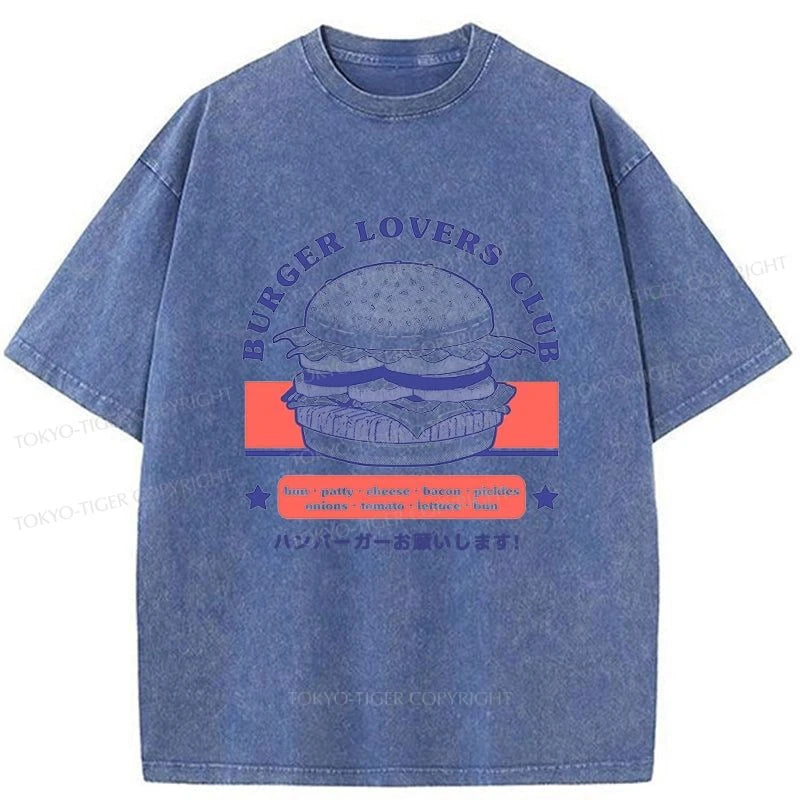 Tokyo-Tiger Burger Lovers Club Washed T-Shirt