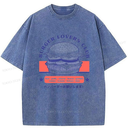 Tokyo-Tiger Burger Lovers Club Washed T-Shirt