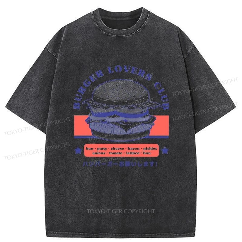 Tokyo-Tiger Burger Lovers Club Washed T-Shirt