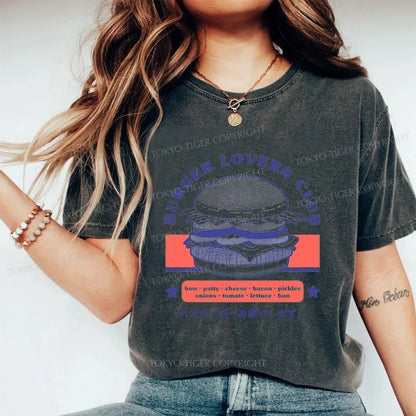 Tokyo-Tiger Burger Lovers Club Washed T-Shirt