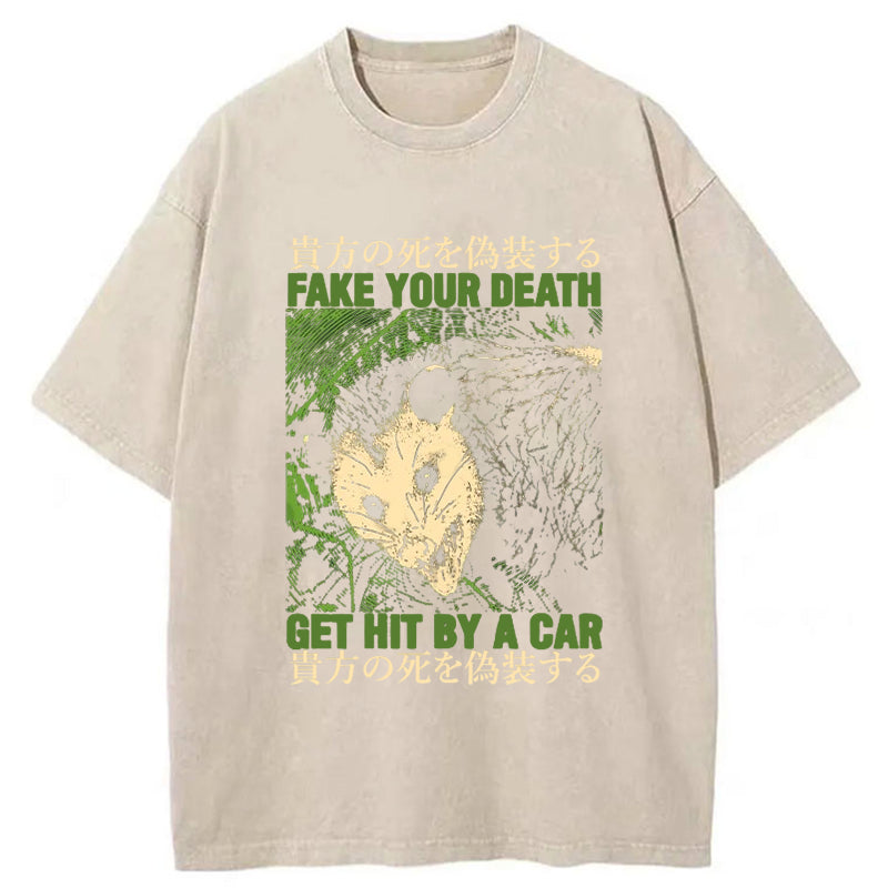 Tokyo-Tiger Fake Your Death Vintage Washed T-Shirt
