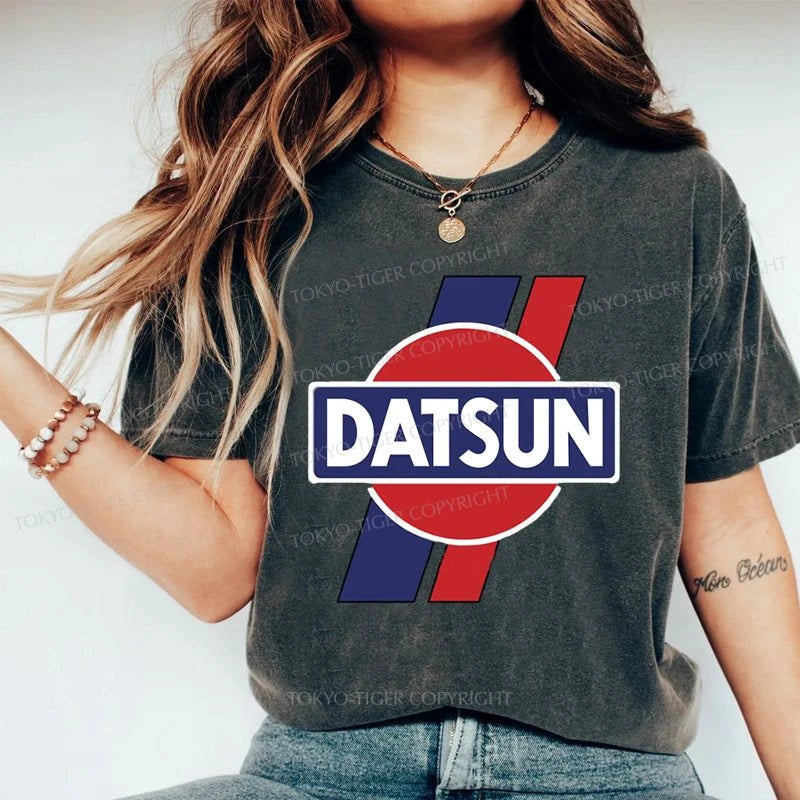 Tokyo-Tiger Datsun. Retro Japanese Washed T-Shirt