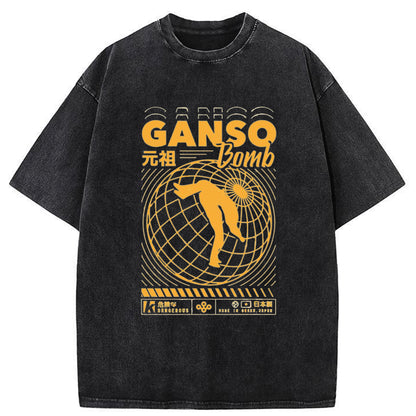 Tokyo-Tiger Ganso Bomb Kanji Washed T-Shirt