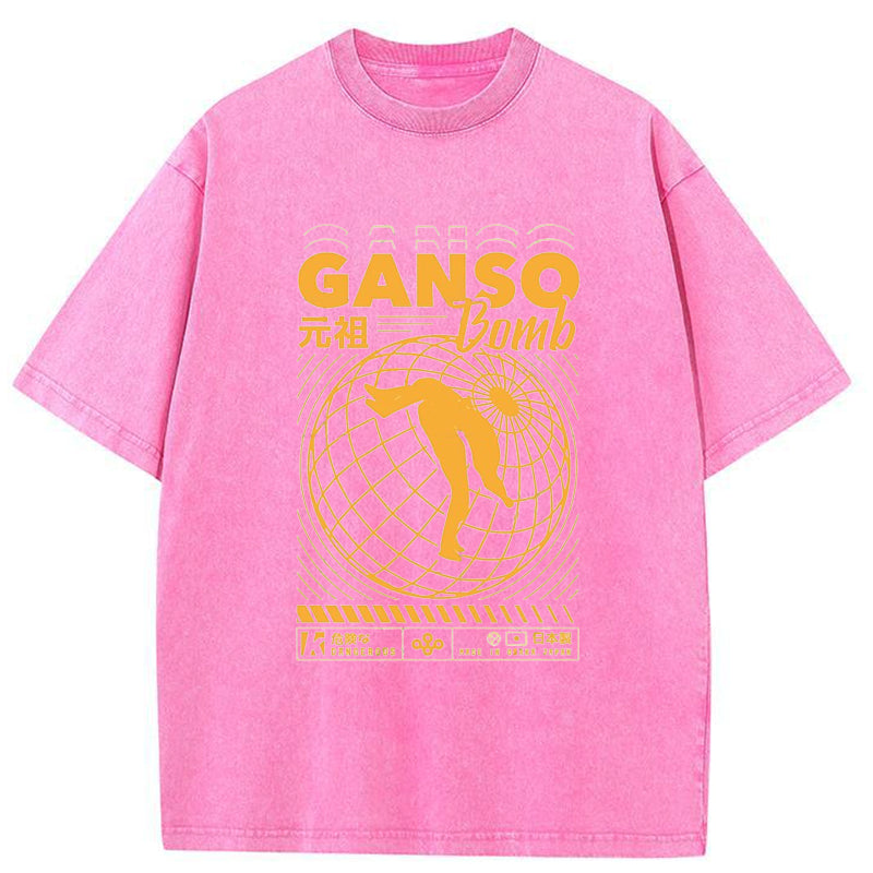 Tokyo-Tiger Ganso Bomb Kanji Washed T-Shirt