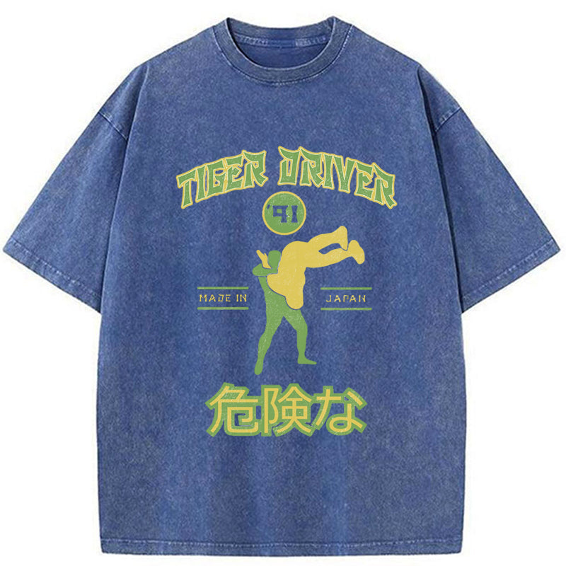 Tokyo-Tiger Dangerous Fighting Washed T-Shirt