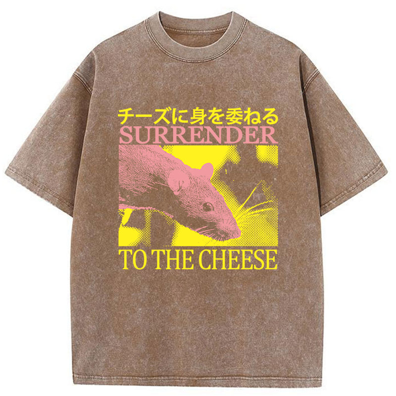 Tokyo-Tiger Surrender To The Cheese Washed T-Shirt
