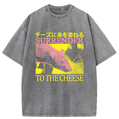 Tokyo-Tiger Surrender To The Cheese Washed T-Shirt