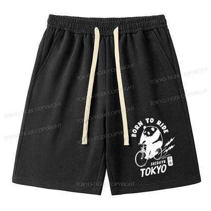 Tokyo-Tiger Pandas Ride Bicycles Unisex Shorts