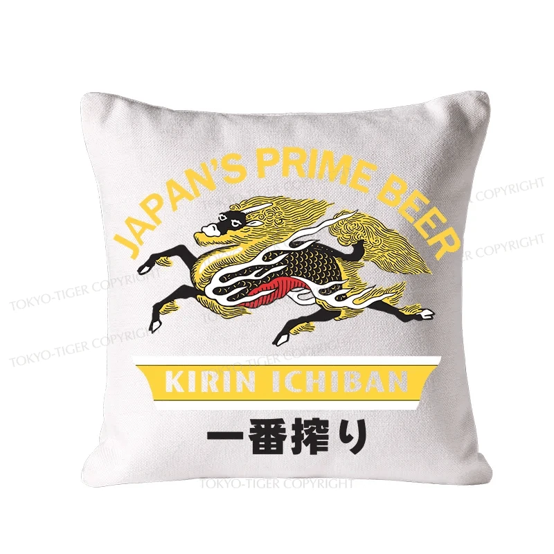 Tokyo-Tiger Kirin Ichiban Beer Logo Japanese Cushion Pillow