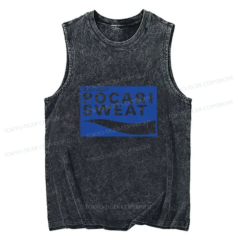 Tokyo-Tiger POCARI SWEAT Logo Washed Tank