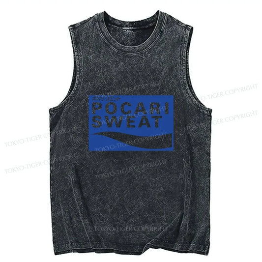 Tokyo-Tiger POCARI SWEAT Logo Washed Tank