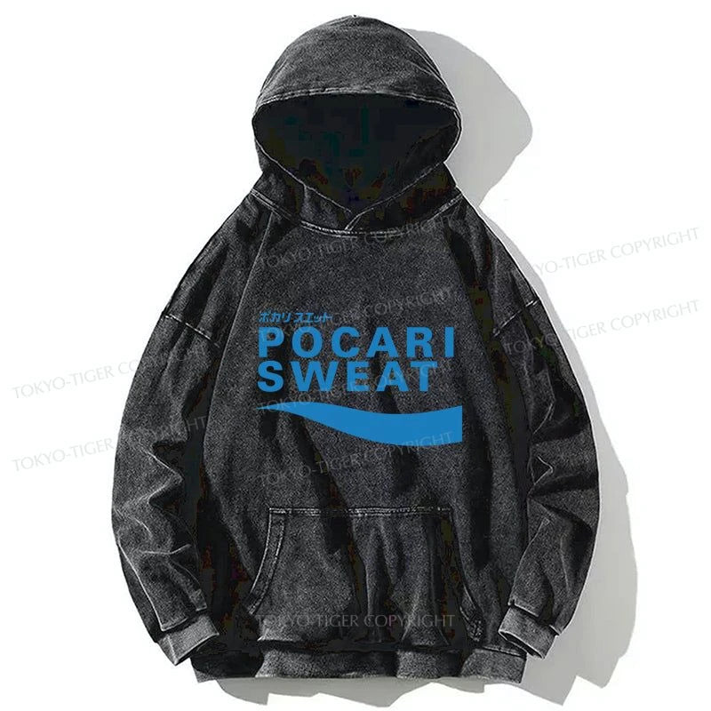 Tokyo-Tiger POCARI SWEAT Blue Washed Hoodie