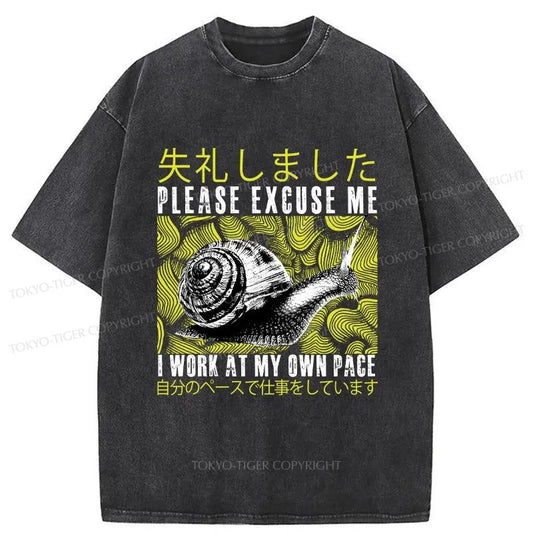 Tokyo-Tiger Snails That Work According To Their Own Rules Washed T-Shirt