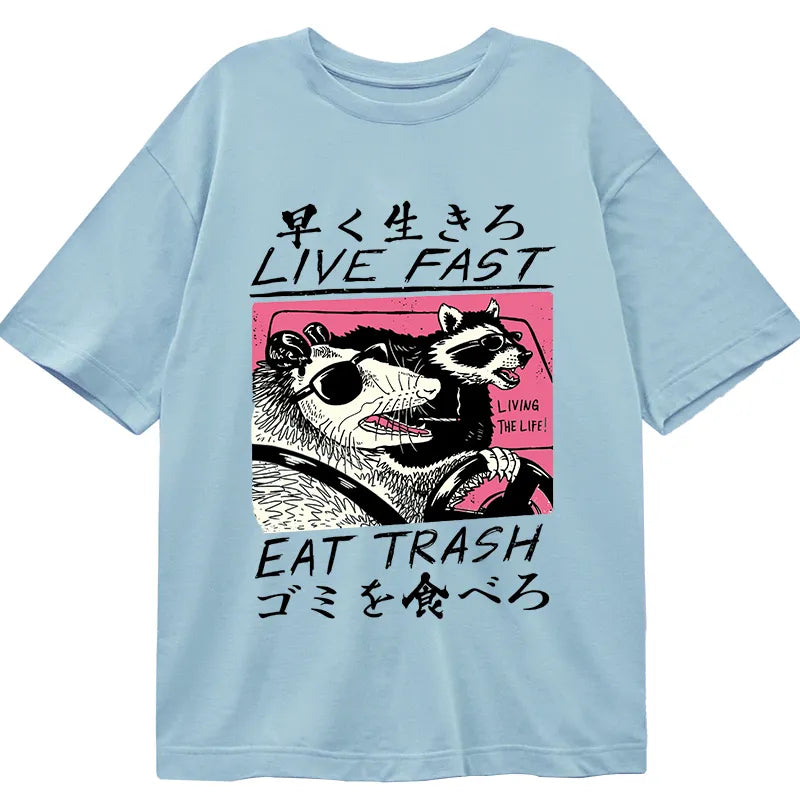 Tokyo-Tiger Live Fast Eat Trash Classic T-Shirt