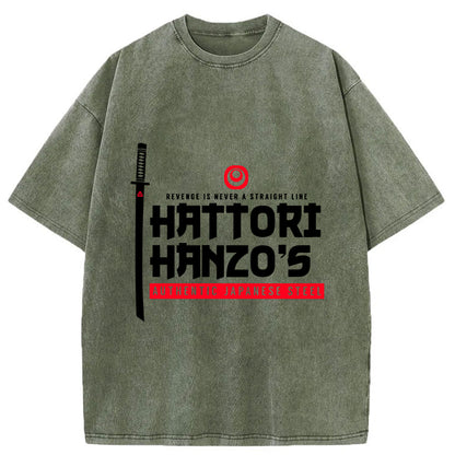 Tokyo-Tiger Japanese Steel Katana Washed T-Shirt