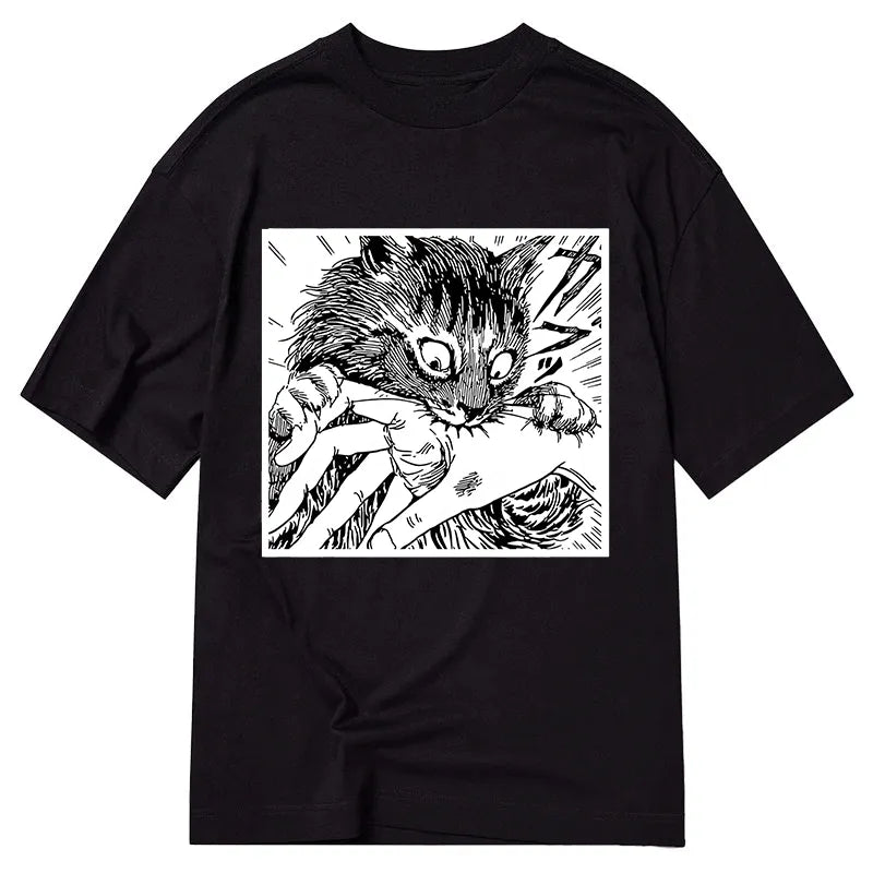 Tokyo-Tiger Creepy Cat Anime Horror Anteater Classic T-Shirt