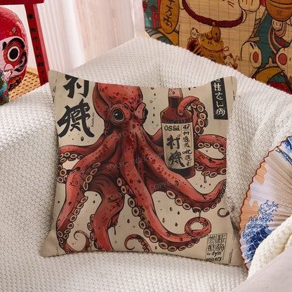 Tokyo-Tiger Osaka Saké Octopus Cushion Pillow