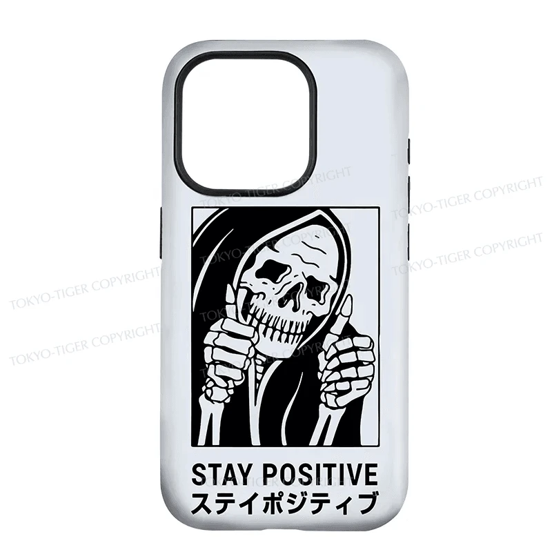 Tokyo-Tiger Stay Positive Skeleton Phone Case