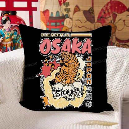 Tokyo-Tiger Osaka Tiger  Cushion Pillow