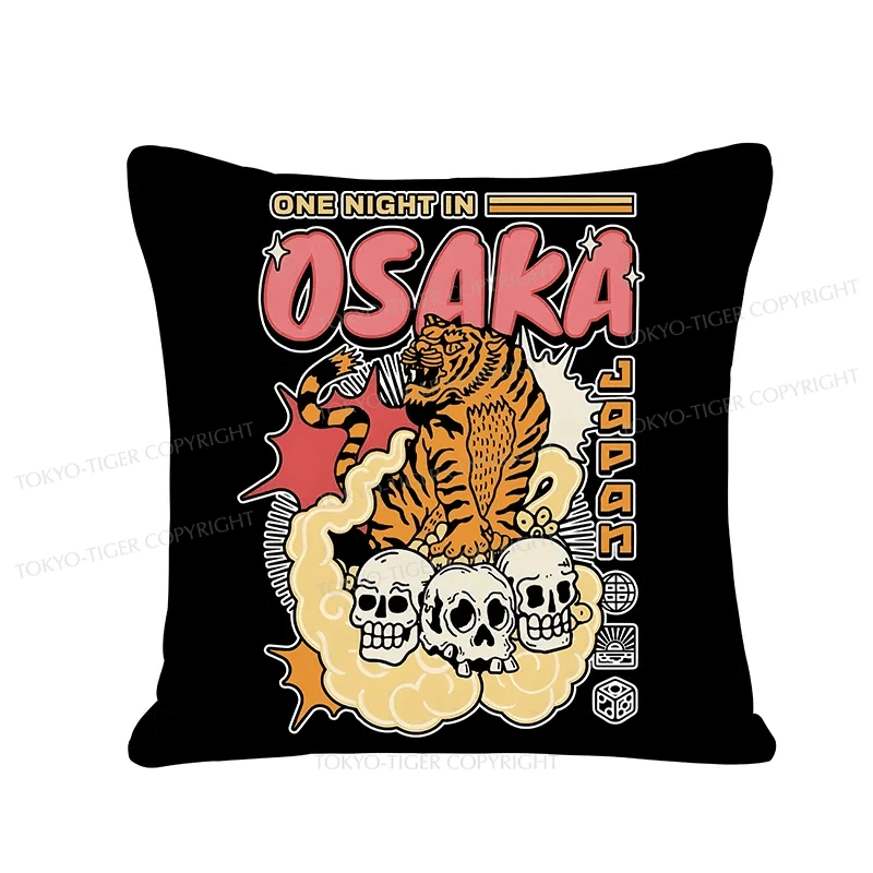 Tokyo-Tiger Osaka Tiger  Cushion Pillow