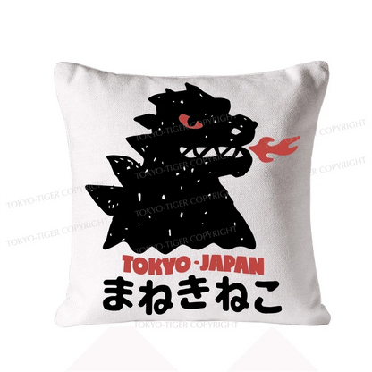 Tokyo-Tiger Japanese Fortune Cat Cushion Pillow