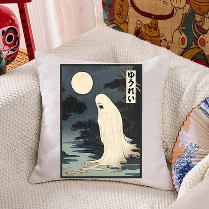 Tokyo-Tiger Creepy Japanese Ghost Cushion Pillow