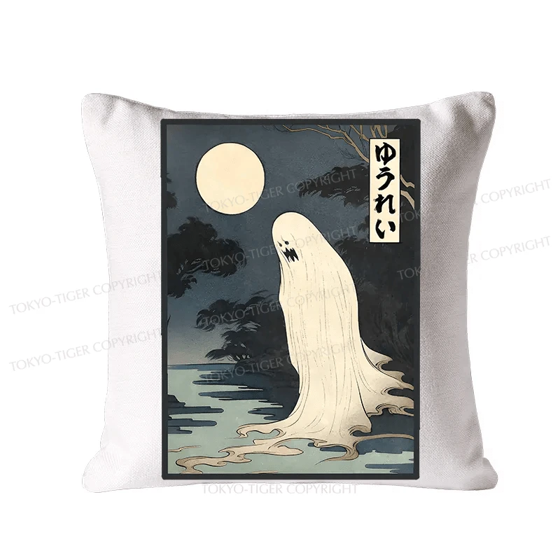 Tokyo-Tiger Creepy Japanese Ghost Cushion Pillow