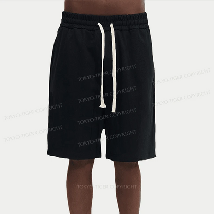 Tokyo-Tiger Basic Black Unisex Shorts