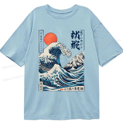 Tokyo-Tiger Ukiyo-e Ocean Waves Japan Classic T-Shirt