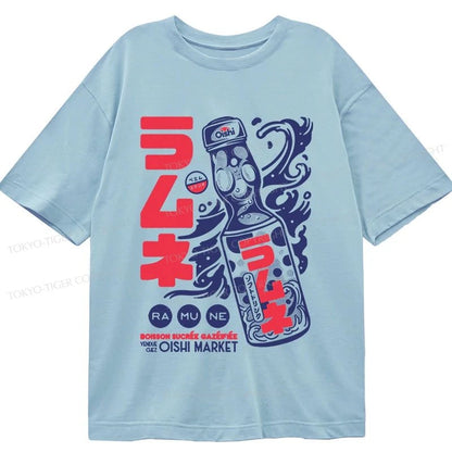 Tokyo-Tiger Ramune Print Japanese Classic T-Shirt