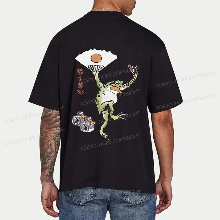 Tokyo-Tiger Dancing Frog Japanese Front Back Classic T-Shirt