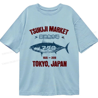 Tokyo-Tiger Japanese Tsukiji Fish Market Classic T-Shirt