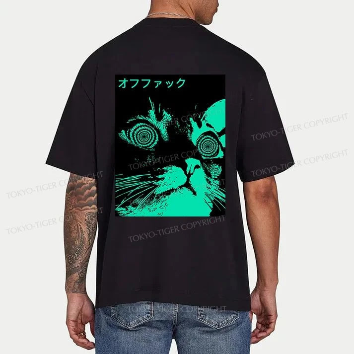 Tokyo-Tiger Cool Cat Japanese Front Back Classic T-Shirt