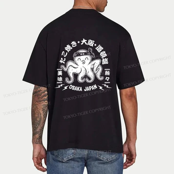 Tokyo-Tiger Takoyaki Japanese Osaka Tako Octopus Front Back Classic T-Shirt