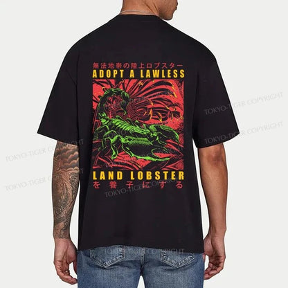 Tokyo-Tiger Adopting A Land Lobster Japanese Front Back Classic T-Shirt