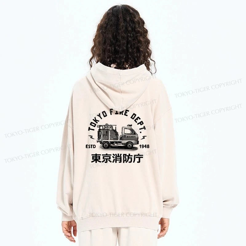 Tokyo-Tiger Tokyo Fire Dept Washed Zip Hoodie