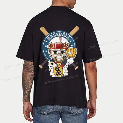 Tokyo-Tiger Janpaese Baseball Cat Front Back Classic T-Shirt