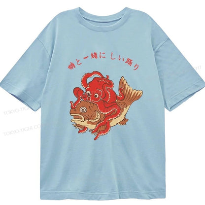 Tokyo-Tiger Octopus And Koi Dance Together Classic T-Shirt