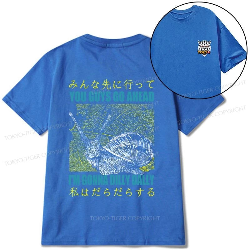 Tokyo-Tiger Slow Snail Japanese Front Back Classic T-Shirt