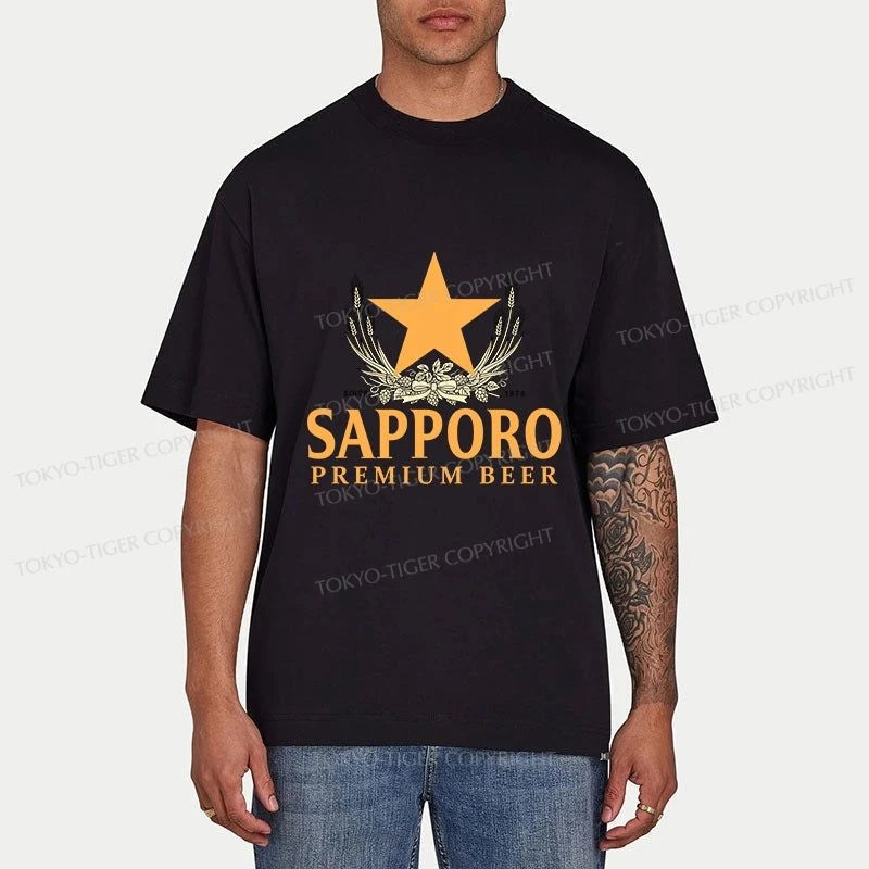 Tokyo-Tiger Sapporo Beer Logo Japanese Classic T-Shirt