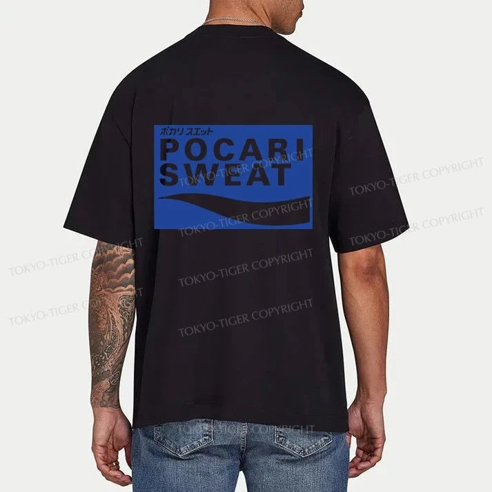 Tokyo-Tiger POCARI SWEAT Logo Front Back Classic T-Shirt