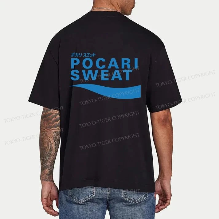 Tokyo-Tiger POCARI SWEAT Blue Front Back Classic T-Shirt