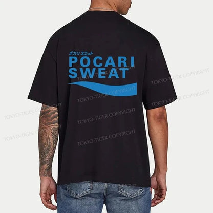 Tokyo-Tiger POCARI SWEAT Blue Front Back Classic T-Shirt