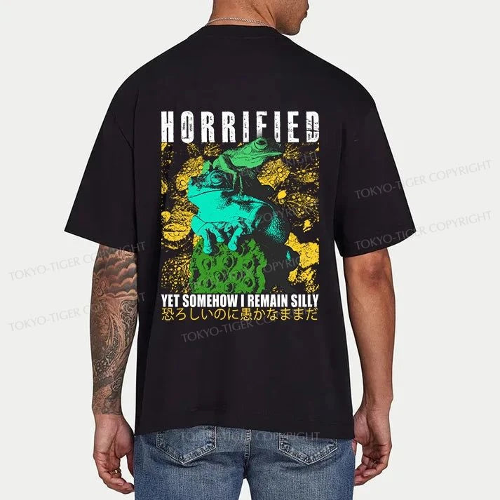 Tokyo-Tiger Horrified Two Frogs Funny Front Back Classic T-Shirt