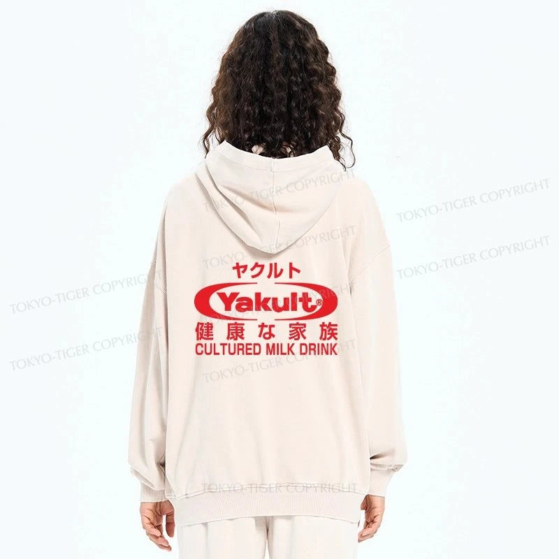 Tokyo-Tiger Yakult Logo Washed Zip Hoodie