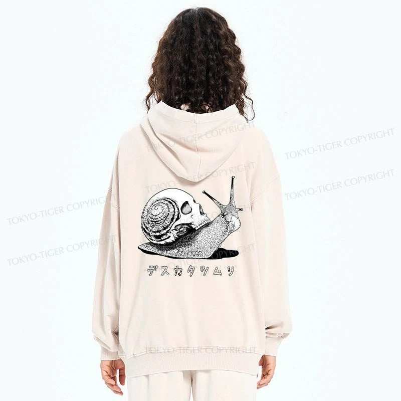 Tokyo-Tiger Death Snail Manga Washed Zip Hoodie