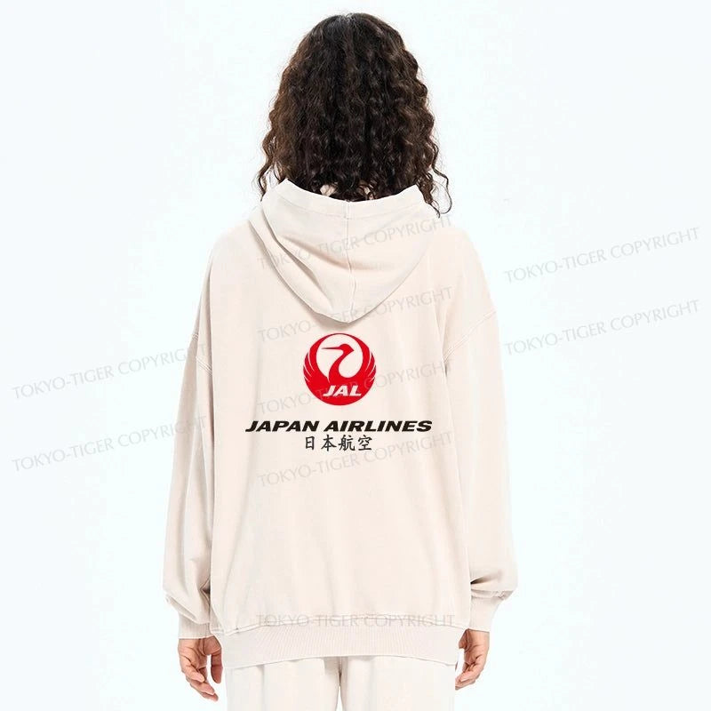 Tokyo-Tiger Japan Airlines Washed Zip Hoodie