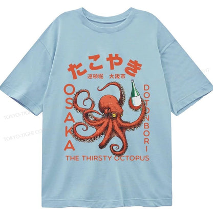 Tokyo-Tiger Octopus Drinks Soju Classic T-Shirt